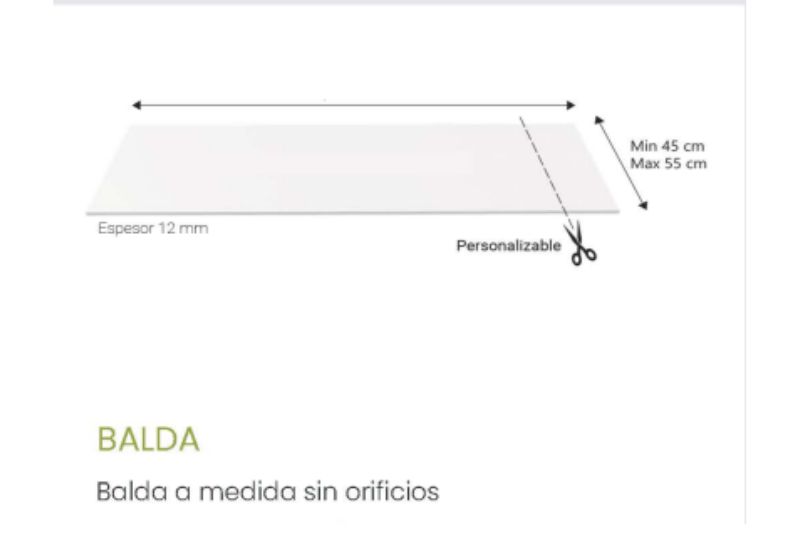 Accesorios Solid Surface de gran calidad. Fáciles de limpiar y de material higiénico y no tóxico.