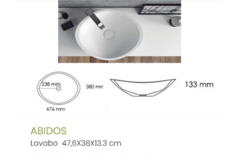 Lavabos Solid Surface de gran calidad. Personalizables, fácil de limpiar y de material no tóxico y reciclable.