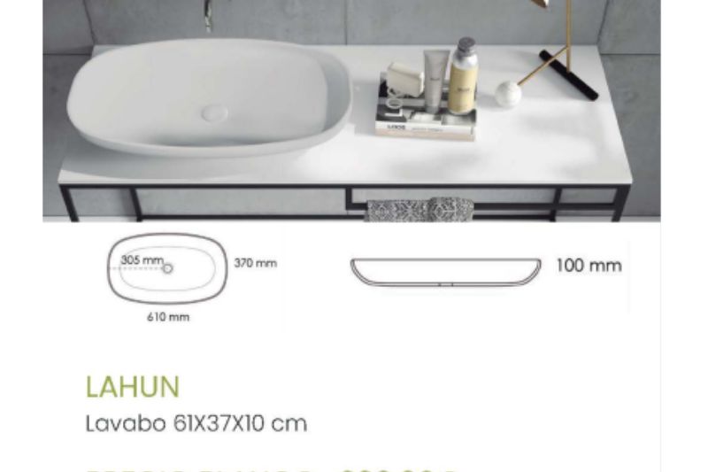 Lavabos Solid Surface de gran calidad. Personalizables, fácil de limpiar y de material no tóxico y reciclable.