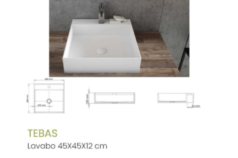 Lavabos Solid Surface de gran calidad. Personalizables, fácil de limpiar y de material no tóxico y reciclable.
