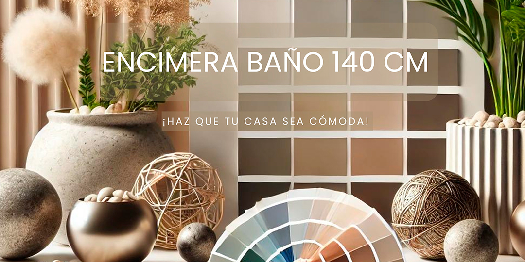 Paleta de colores cálidos de encimera baño 140 cm Solidker